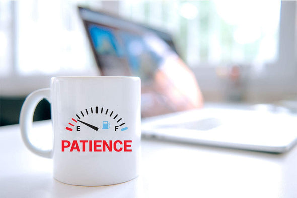 Patience - Funny Sarcastic Patience Level Meter - Gag Humor Gift - Novelty Coffee Mug (11oz)