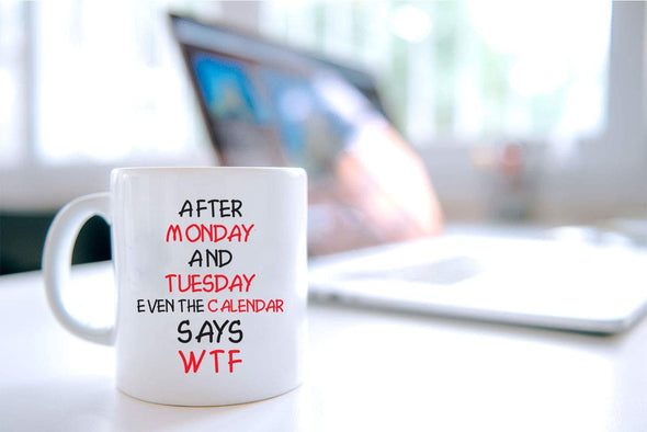 WTF - Funny Adult Humor - Gag Sarcasm - Gift for Men Women - Novelty Coffee Mug (11oz)