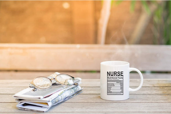 Funny Nurse Nutritional Facts - Nurses Gag Gift for Christmas - 11 Oz Novelty Coffee Mug