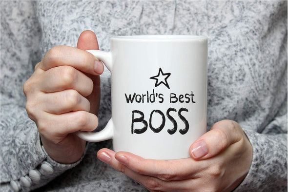 World's Best Boss - Funny Gift for Men and Women Bosses - Appreciation Gift - 11oz Coffee Mug