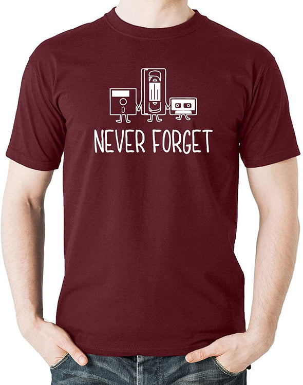 Never Forget Floppy Disk VHS Cassette Tape Music Men's T-Shirt