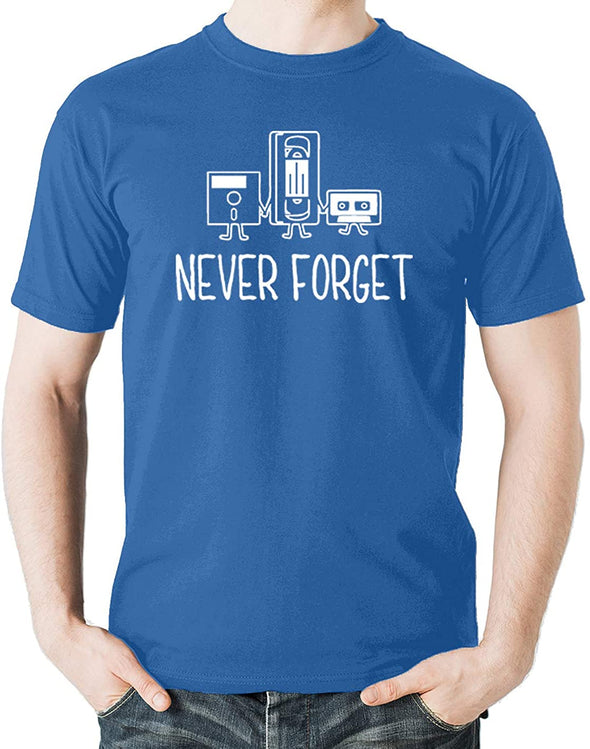Never Forget Floppy Disk VHS Cassette Tape Music Men's T-Shirt